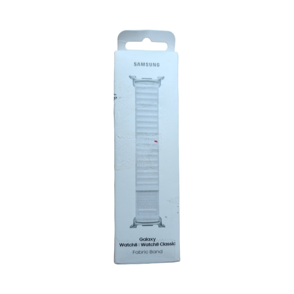 34-S Samsung Galaxy Fabric Band for Watch8 & Watch8 Classic S/M White ⬇️